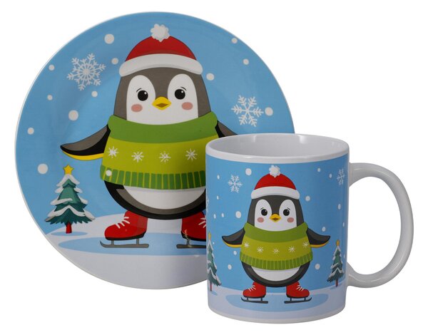 Χριστουγεννιάτικη Κούπα + Πιάτο K-M Penguin Q96001640