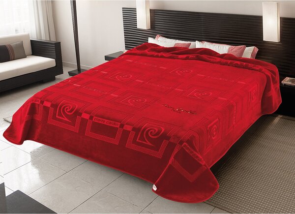 Κουβέρτα Υπέρδιπλη 220×240 PIERRE CARDIN NANCY 657 RED(34)