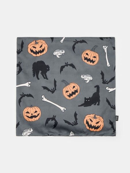 Sinsay - Μαξιλαροθήκη με αποκριάτικο μοτίβο Halloween - σκουρο γκρι