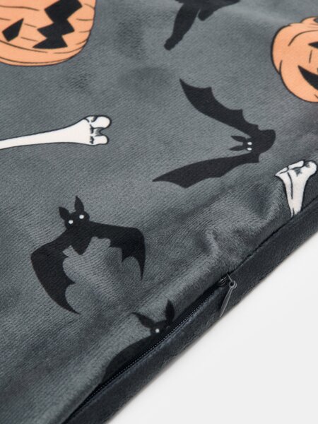Sinsay - Μαξιλαροθήκη με αποκριάτικο μοτίβο Halloween - σκουρο γκρι