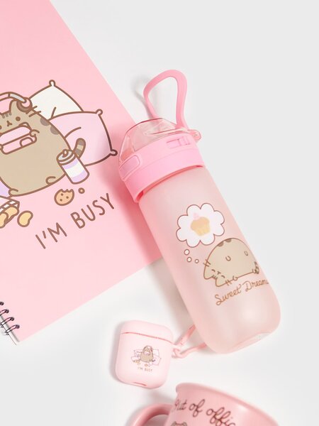 Sinsay - Μπουκάλι με καλαμάκι Pusheen the Cat - πολυχρωμο