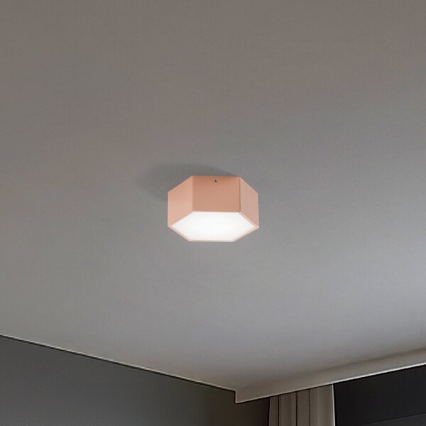 Argon Φωτιστικό οροφής LED Libre, ροδακινί, ατσάλι, 3.000 K, Μπεζ, Σαλόνι / τραπεζαρία, Μέταλλο