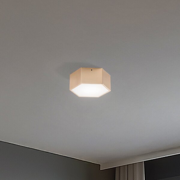 Argon Φωτιστικό οροφής LED Libre, χρυσό, ατσάλι, 3.000 K, Χρυσό / Ορείχαλκου, Σαλόνι / τραπεζαρία, Μέταλλο