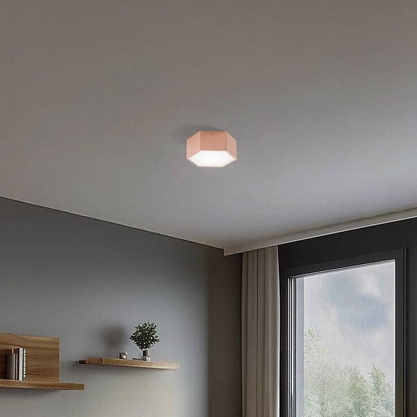 Argon Φωτιστικό οροφής LED Libre, ροδακινί, ατσάλι, 3.000 K, Μπεζ, Σαλόνι / τραπεζαρία, Μέταλλο