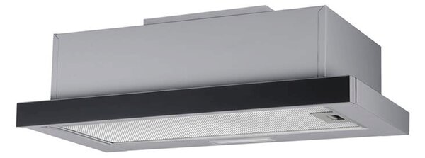 Απορροφητήρας Hyundai HHD26-TL7162GL με πλάτος 60cm και απορροφητική ισχύ 377 m³/h - Γκρι & Black Glass