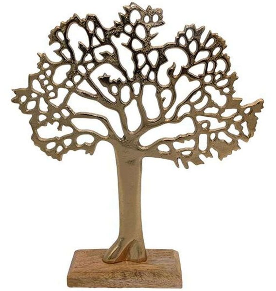 Διακοσμητικό Επιτραπέζιο Tree 934-124-025 23x8x27cm Gold-Natural