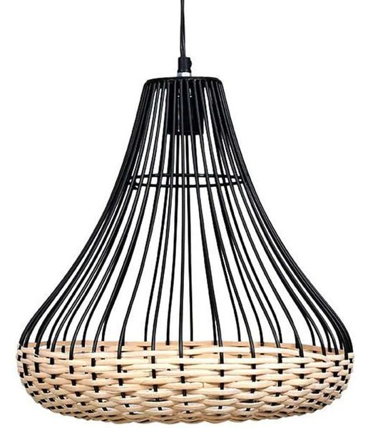 Φωτιστικό Οροφής 949-124-007 33x33cm 1xE27 60W Natural-Black