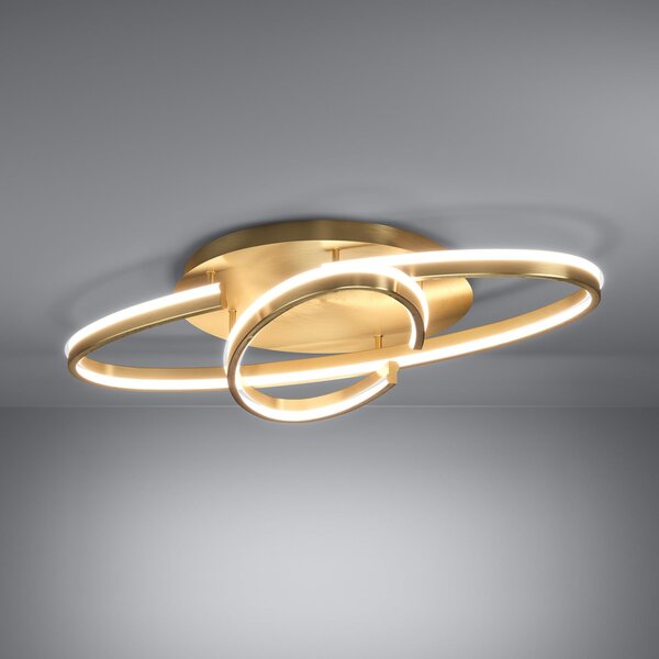 Stars of Light Φωτιστικό οροφής LED Bogado, χρυσό, 75 cm, ρυθμιζόμενη, ρυθμιζόμενος, Χρυσό / Ορείχαλκου, Σαλόνι / τραπεζαρία, Μέταλλο, σύγχρονο