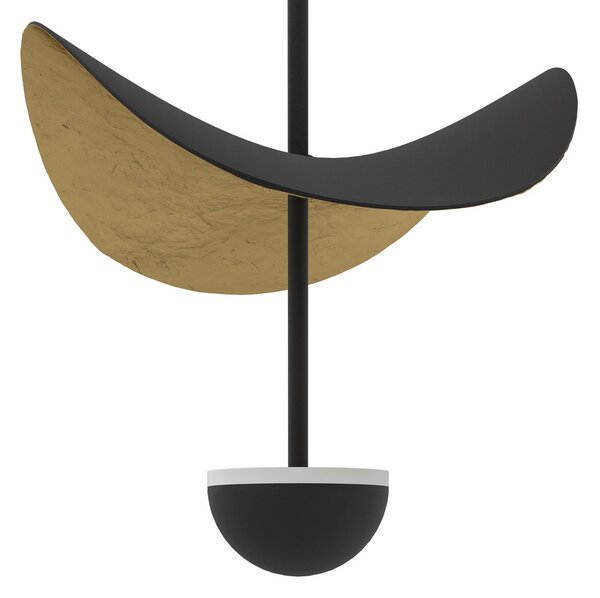 Stars of Light Φωτιστικό οροφής LED Dracera μαύρο/χρυσό Ø 51 cm, ρυθμιζόμενος, Μαύρο, Σαλόνι / τραπεζαρία, Μέταλλο, σύγχρονο