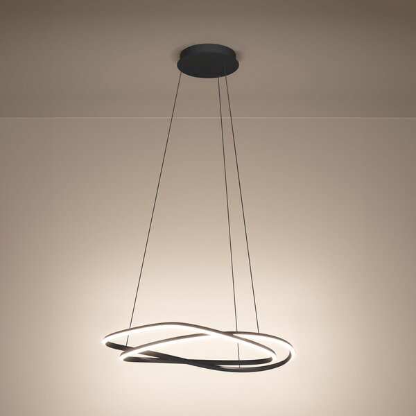Stars of Light Φωτιστικό οροφής LED Guntin, γκρι, 62 cm, μέταλλο, CCT, ρυθμιζόμενος, Γκρι, Σαλόνι / τραπεζαρία, Μέταλλο, σύγχρονο