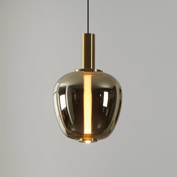 Stars of Light Φωτιστικό οροφής LED Fruitera χρυσό Ø25cm γυαλί CCT, ρυθμιζόμενος, Χρυσό / Ορείχαλκου, Σαλόνι / τραπεζαρία, Γυαλί, σύγχρονο