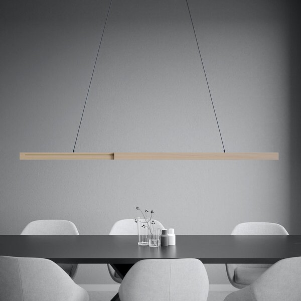 Stars of Light LED κρεμαστό φωτιστικό Montebuono, ξύλο 180 cm με ρυθμιστή, ρυθμιζόμενος, Ξύλου, Σαλόνι / τραπεζαρία, Αλουμίνιο, σύγχρονο
