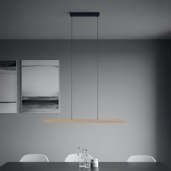 Stars of Light LED κρεμαστό φωτιστικό Montebuono, ξύλο 180 cm με ρυθμιστή, ρυθμιζόμενος, Ξύλου, Σαλόνι / τραπεζαρία, Αλουμίνιο, σύγχρονο