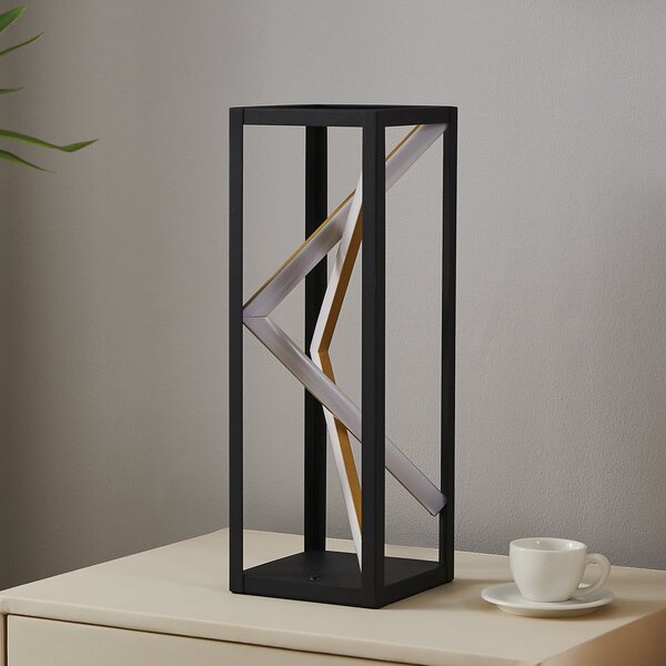Stars of Light Λάμπα γραφείου LED Penela μαύρο/χρυσό 43 cm CCT, ρυθμιζόμενος, Μαύρο, Σαλόνι / τραπεζαρία, Αλουμίνιο, σύγχρονο