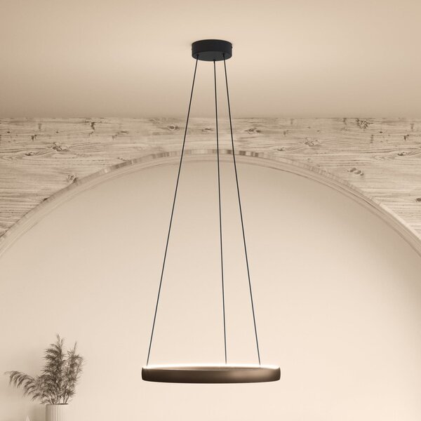 Stars of Light Φωτιστικό οροφής LED Trabuco, καφέ, Ø 80 cm CCT, ρυθμιζόμενος, Καφέ / Σκουριάς, Σαλόνι / τραπεζαρία, Αλουμίνιο, σύγχρονο