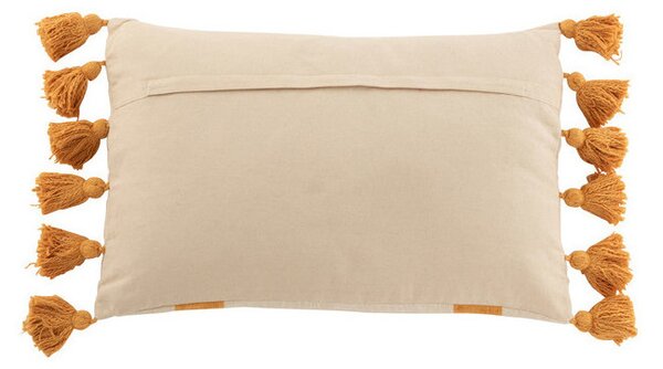 Μαξιλάρια J-line COUSSIN PLAG RAY RECT COT OCRE (40x60x12cm)