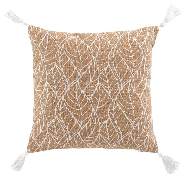 Μαξιλάρια Douceur d intérieur COUSSIN DEHOUS. COMPR. POMPONS 40x40 CM JUTE IMPRIME/POLYCOTON U