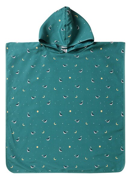 Παιδικό Πόντσο Monneka Teal Whale Πετρόλ 1-3 Ετών