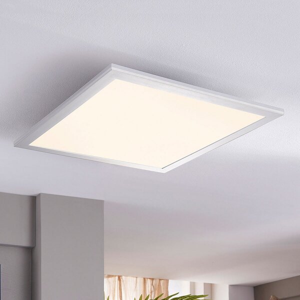 Lindby LED πάνελ Livel, σετ 2 τεμαχίων, 4.000 K, 40 x cm, ασημί, Μεταλλικό, Κουζίνα, Πλαστικό, σύγχρονο