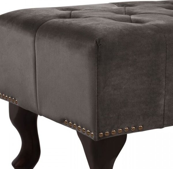 ΤΑΜΠΟΥΡΕ ΥΠΟΠΟΔΙΟ HM226.10 ΓΚΡΙ ΒΕΛΟΥΔΟ T.CHESTERFIELD EMMA 80x46x42Y εκ