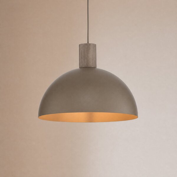 TK Lighting Κρεμαστό φωτιστικό Oslo, χρώμα άμμου, μέταλλο, Ø 34 cm, E27, ρυθμιζόμενος, Μπεζ, Σαλόνι / τραπεζαρία, Μέταλλο, σύγχρονο