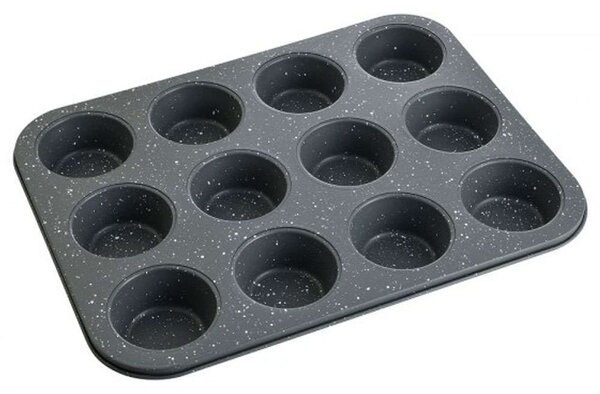 Φόρμα Muffin Αντικολλητική 12 Θέσεων Orion BG0OR37045 34,8x26,4x3cm Black Bergner