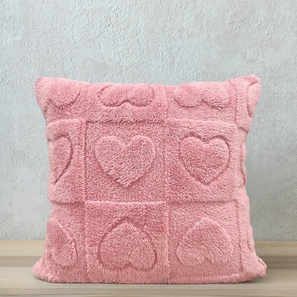 Διακοσμητική Μαξιλαροθήκη Fleece (45x45) Nima Amoria Pink