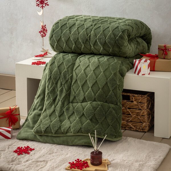 Κουβερτοπάπλωμα Ημίδιπλο (180x240) Nima Snug Dark Green