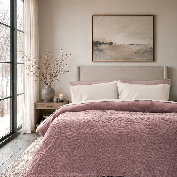 Παπλωματοθήκη Fleece Μονή (160x240) Nima Reve Dusty Lilac