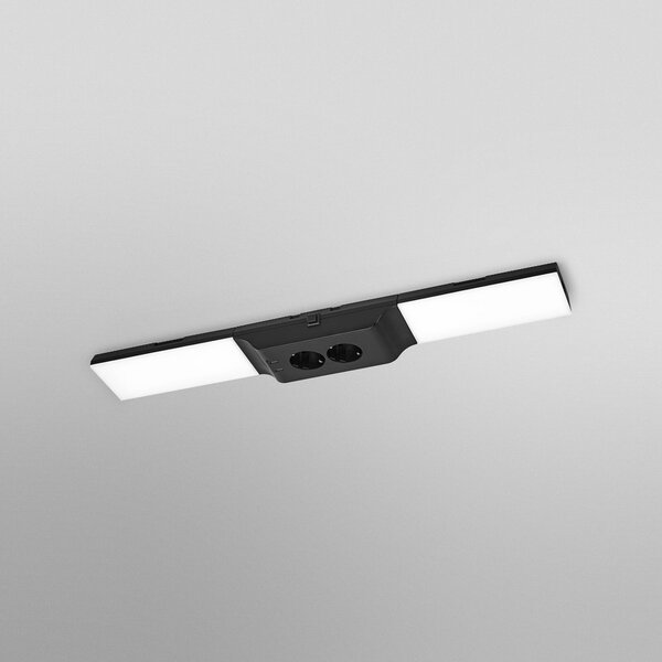 OSRAM Λάμπα LED για υποστύλωμα, μαύρη, 3.000K, DIM, πρίζες, ρυθμιζόμενος, Μαύρο, Κουζίνα, Πλαστικό