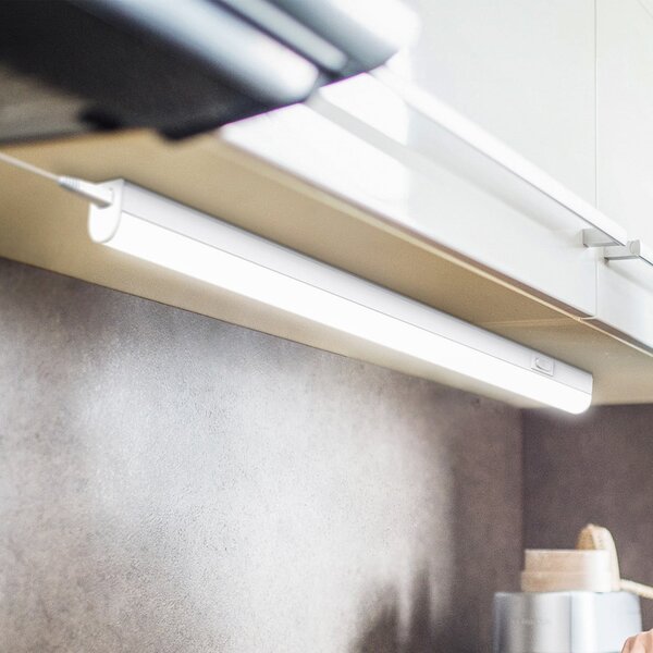 B.K. Licht Φωτιστικό LED για ντουλάπι Xaver, μήκος 87,3 cm, σετ 2 τεμαχίων 4000 K, Λευκό, Κουζίνα, Πλαστικό