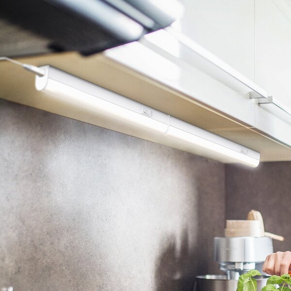 B.K. Licht Φωτιστικό LED για ντουλάπι Xaver, μήκος 57,3 cm, σετ 2 τεμαχίων 4000 K, Λευκό, Κουζίνα, Πλαστικό