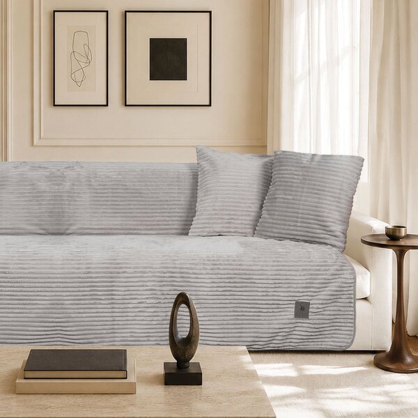 Ριχτάρι Καναπέ Διθέσιου Fleece (180x250) Greenwich Polo Club Essential 3996 Grey