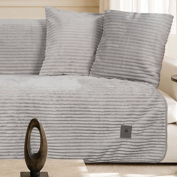 Ριχτάρι Καναπέ Διθέσιου Fleece (180x250) Greenwich Polo Club Essential 3996 Grey