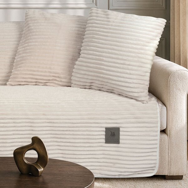 Ριχτάρι Καναπέ Διθέσιου Fleece (180x250) Greenwich Polo Club Essential 3995 Ivory