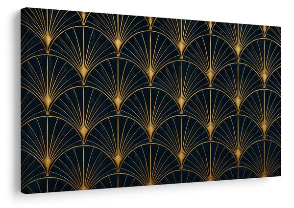 Πίνακας σε καμβά χρυσό μοτίβο art deco