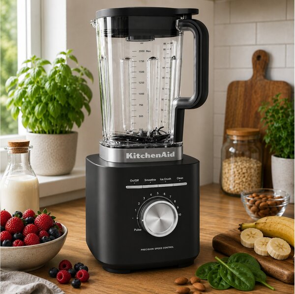 Μπλέντερ KitchenAid Pure Power 5KSB2073EBM με ισχύ 1200W, χωρητικότητα 2L και 10 ταχύτητες - Matt Black