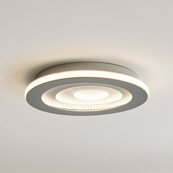 OSRAM Φωτιστικό οροφής LED ORBIS SPIRAL, Ø 37 cm, γκρι, clickdim, ρυθμιζόμενος, Γκρι, Σαλόνι / τραπεζαρία, Μέταλλο, σύγχρονο