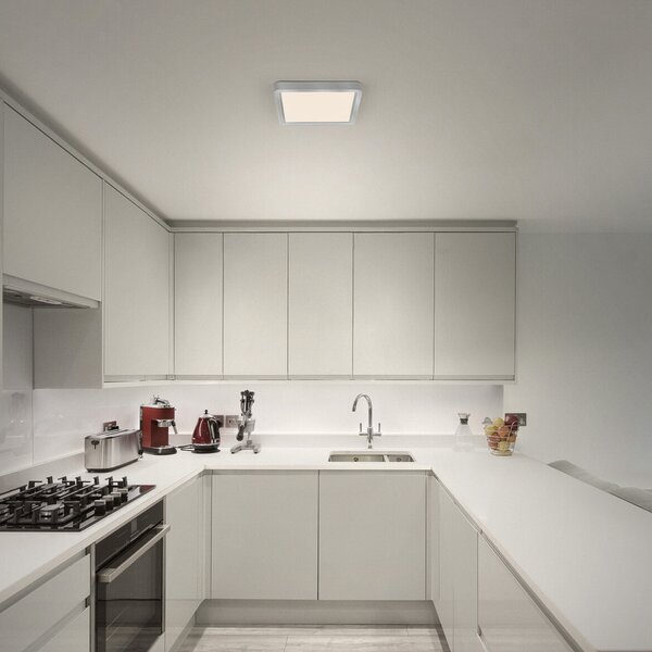 OSRAM Φωτιστικό οροφής LED ORBIS QUICKFIX 32x32 εκ. ασημί, clickdim, ρυθμιζόμενος, Μεταλλικό, Σαλόνι / τραπεζαρία, Μέταλλο, σύγχρονο