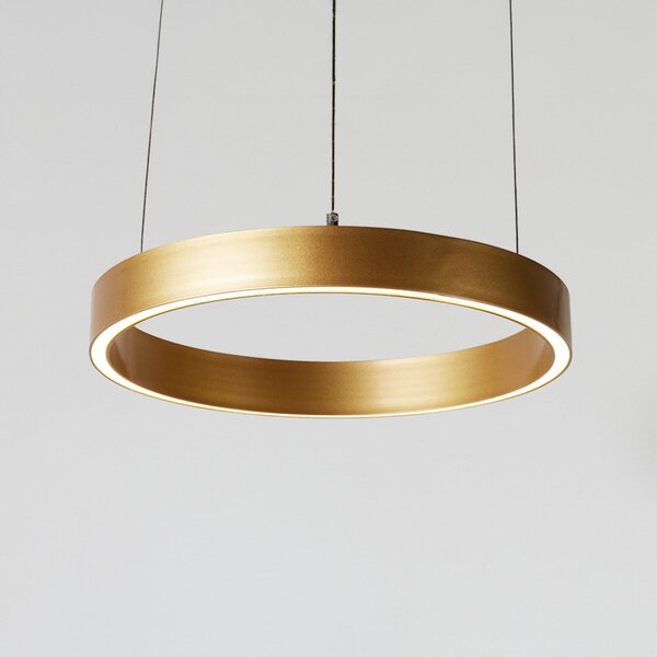 Searchlight Κρεμαστό φωτιστικό LED Layla, χρυσό, Ø 44 cm CCT, ρυθμιζόμενο σε ύψος, ρυθμιζόμενος, Χρυσό / Ορείχαλκου, Σαλόνι / τραπεζαρία, Μέταλλο, σύγχρονο