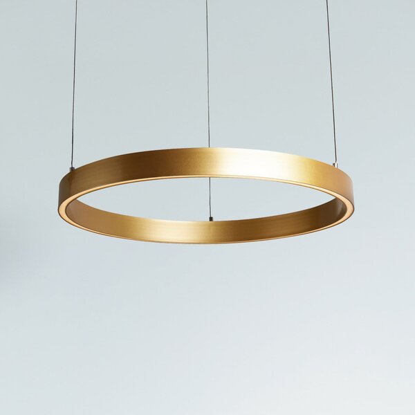 Searchlight Κρεμαστό φωτιστικό LED Layla, χρυσό, Ø 64 cm CCT, ρυθμιζόμενο σε ύψος, ρυθμιζόμενος, Χρυσό / Ορείχαλκου, Σαλόνι / τραπεζαρία, Μέταλλο, σύγχρονο