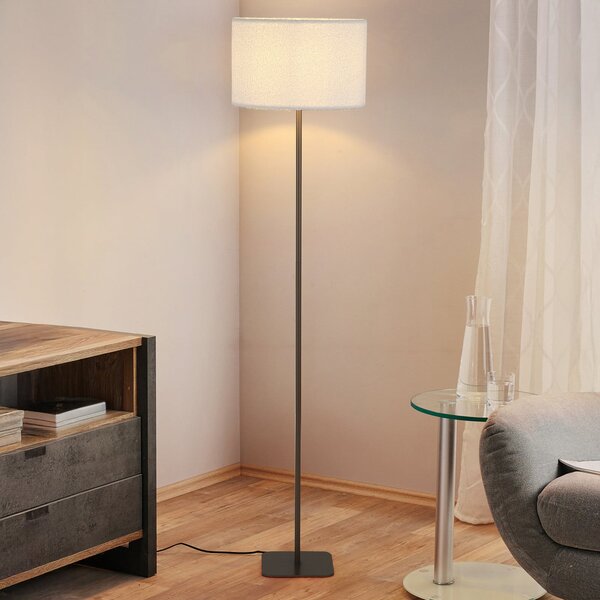 Searchlight Λάμπα δαπέδου Chelsea, καφέ/λευκό, ύψος 150 cm, μέταλλο/ύφασμα, Καφέ / Σκουριάς, Σαλόνι / τραπεζαρία, Μέταλλο, σύγχρονο