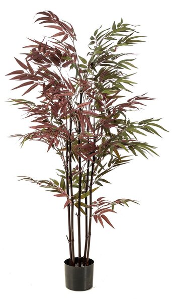 Τεχνητό Δέντρο Bamboo 130εκ. Emerald Green/Burgundy 435052