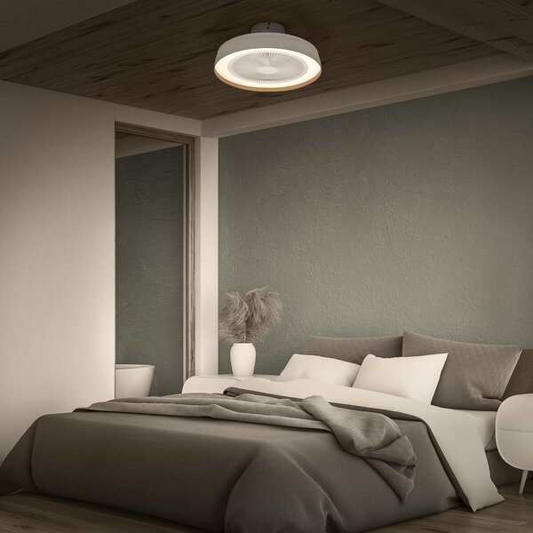 OSRAM Ανεμιστήρας οροφής LED ENCAPSULATE, Ø 48 cm, λευκός, CCT, ρυθμιζόμενος, Λευκό, Σαλόνι / τραπεζαρία, Πλαστικό, σύγχρονο