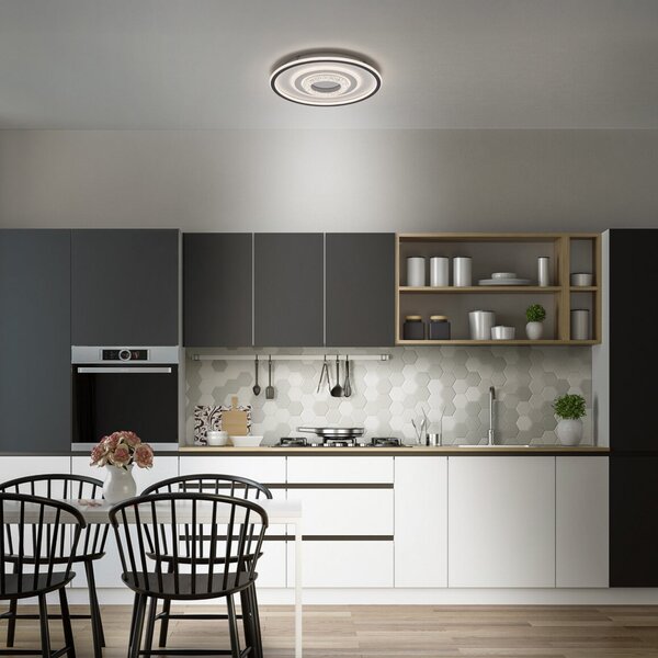 OSRAM Φωτιστικό οροφής LED ORBIS CRISTALLY, λευκό, Ø 43 cm, CCT, Λευκό, Σαλόνι / τραπεζαρία, Αλουμίνιο, σύγχρονο