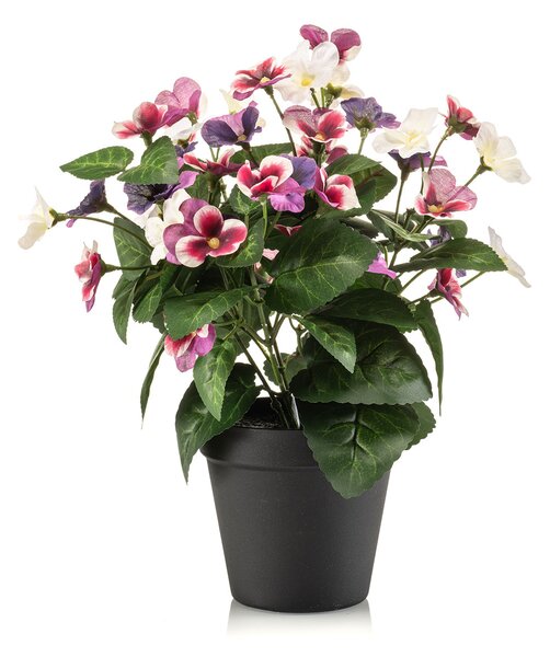 Τεχνητό Λουλούδι Σε Γλάστρα 29εκ. Emerald Pansy Fuchsia/Purple 433384