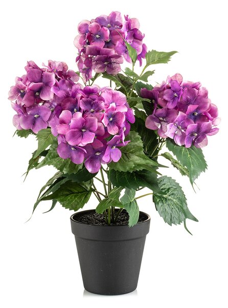 Τεχνητό Λουλούδι Σε Γλάστρα 40εκ. Emerald Hydrangea Fuchsia 433400