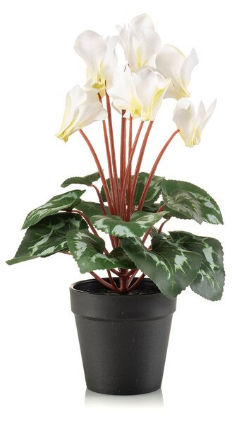 Τεχνητό Λουλούδι Σε Γλάστρα 30εκ. Emerald Cyclamen White/Green 433386
