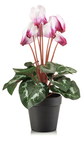 Τεχνητό Λουλούδι Σε Γλάστρα 30εκ. Emerald Cyclamen White 433387