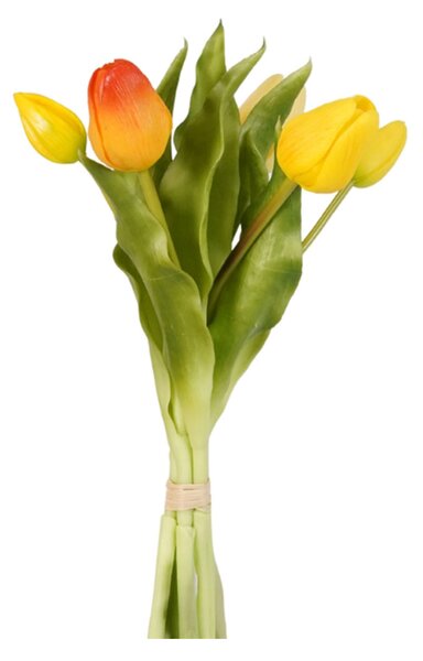 Τεχνητό Μπουκέτο Λουλουδιών 30εκ. Emerald Tulip Yellow/Orange 436273